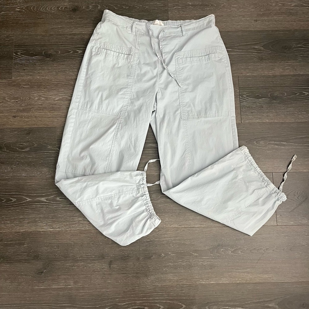 Habitual Cargo‎ Pants Womens XL Gray Cinch Hem Drawstring Utility Military